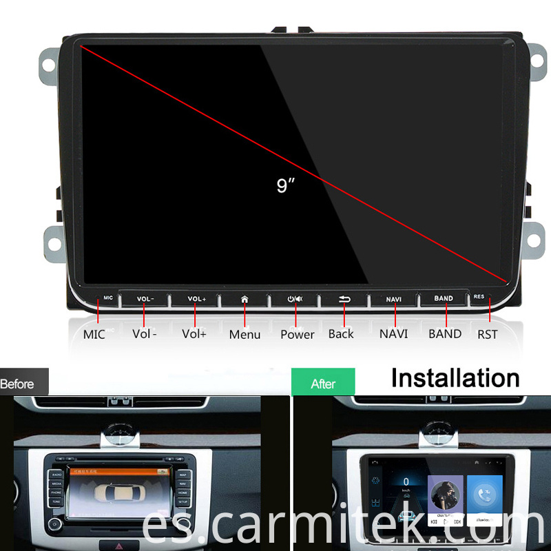 2 din android radio de coche para VW 2 din android car radio for VW